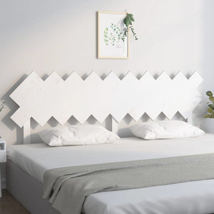 vidaXL Bed Headboard White 196x3x80.5 cm Solid Wood Pine