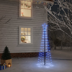 vidaXL Christmas Tree with Spike Blue 108 LEDs 180 cm