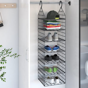 vidaXL Hanging Closet Organiser with 7 Shelves