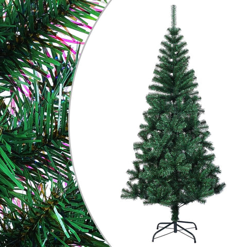 vidaXL Artificial Christmas Tree with Iridescent Tips Green 150 cm PVC