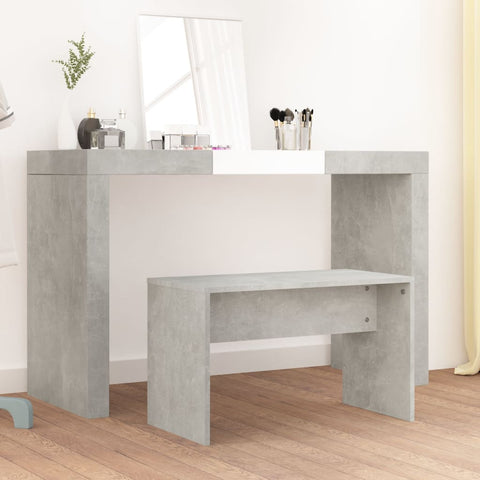 vidaXL Dressing Stool Concrete Grey 70x35x45 cm Engineered Wood