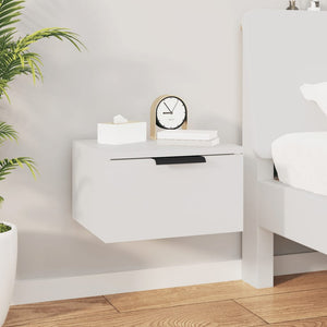 vidaXL Wall-mounted Bedside Cabinet White 34x30x20 cm