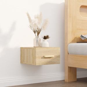 vidaXL Wall-mounted Bedside Cabinet Sonoma Oak 35x35x20 cm