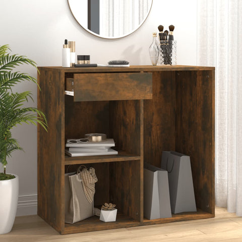 vidaXL Cosmetic Cabinet Smoked Oak 80x40x75 cm Engineered Wood