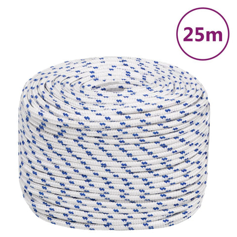 vidaXL Boat Rope White 6 mm 25 m Polypropylene