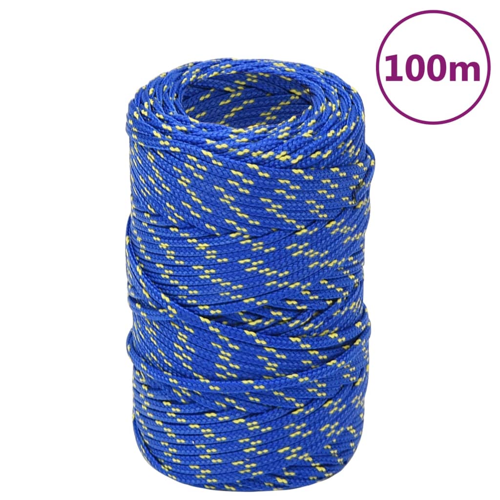 vidaXL Boat Rope Blue 2 mm 100 m Polypropylene