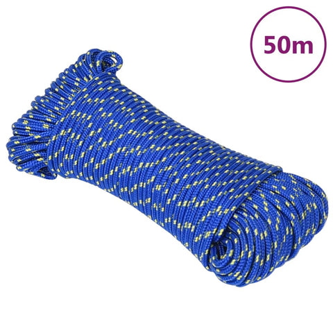 vidaXL Boat Rope Blue 4 mm 50 m Polypropylene