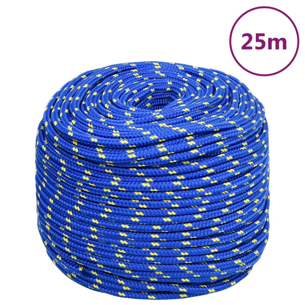 vidaXL Boat Rope Blue 6 mm 25 m Polypropylene