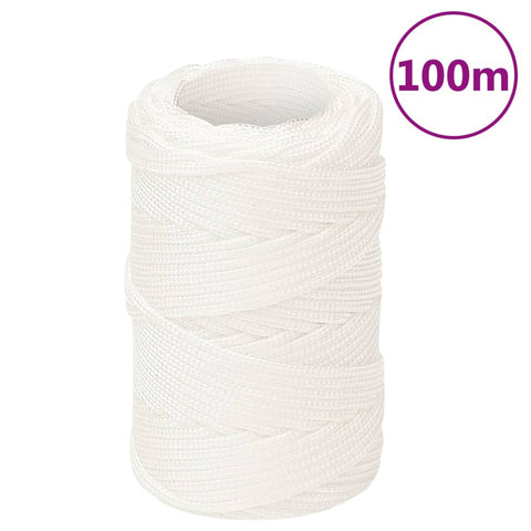 vidaXL Boat Rope Full White 2 mm 100 m Polypropylene