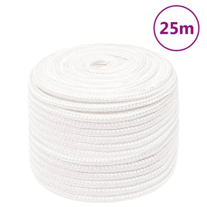 vidaXL Boat Rope Full White 14 mm 25 m Polypropylene