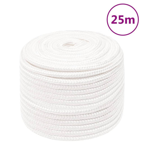 vidaXL Boat Rope Full White 14 mm 25 m Polypropylene