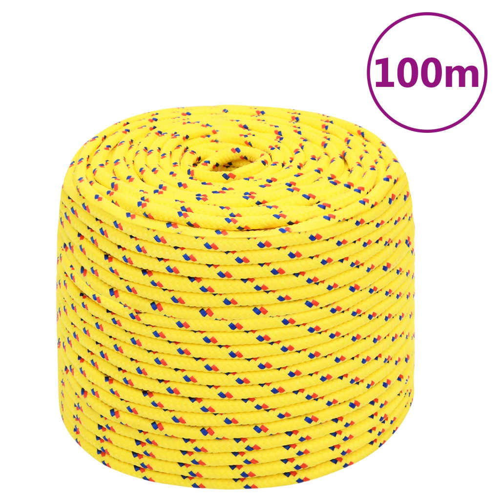 vidaXL Boat Rope Yellow 6 mm 100 m Polypropylene