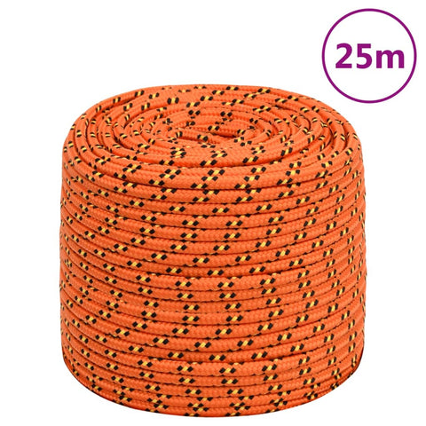 vidaXL Boat Rope Orange 6 mm 25 m Polypropylene