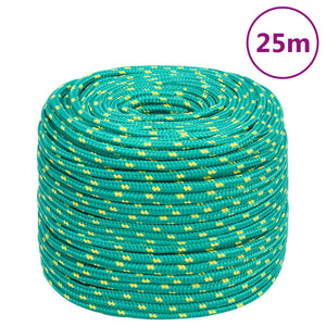 vidaXL Boat Rope Green 6 mm 25 m Polypropylene