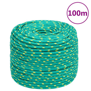 vidaXL Boat Rope Green 6 mm 100 m Polypropylene