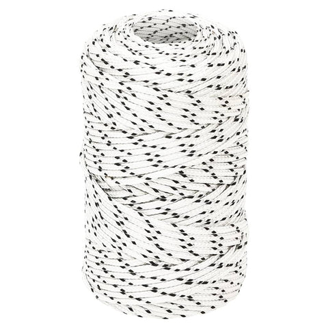 vidaXL Braided Boat Rope White 2 mmx250 m Polyester