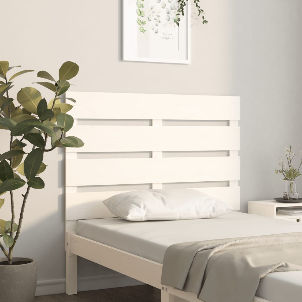 vidaXL Headboard White 75x3x80 cm Solid Wood Pine