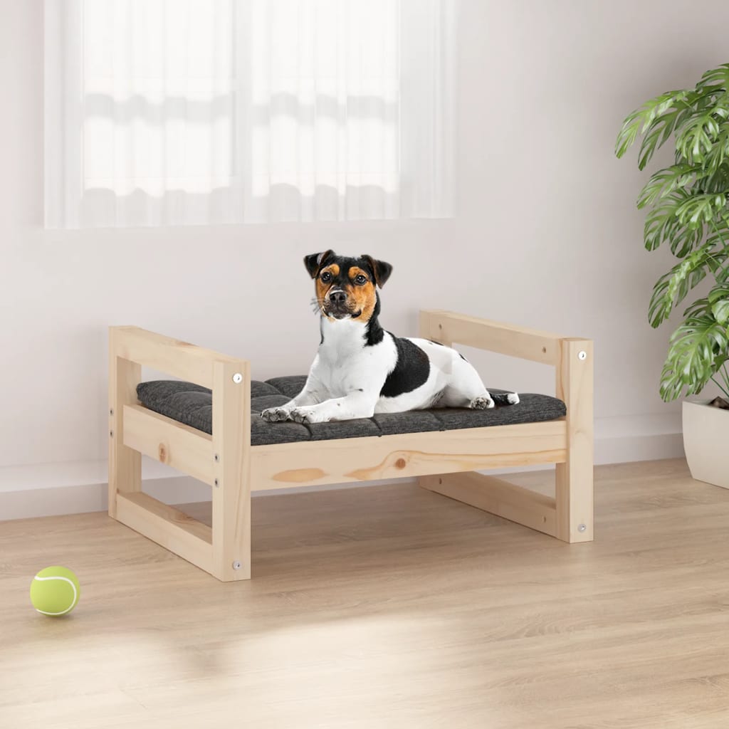 vidaXL Dog Bed 55.5x45.5x28 cm Solid Pine Wood