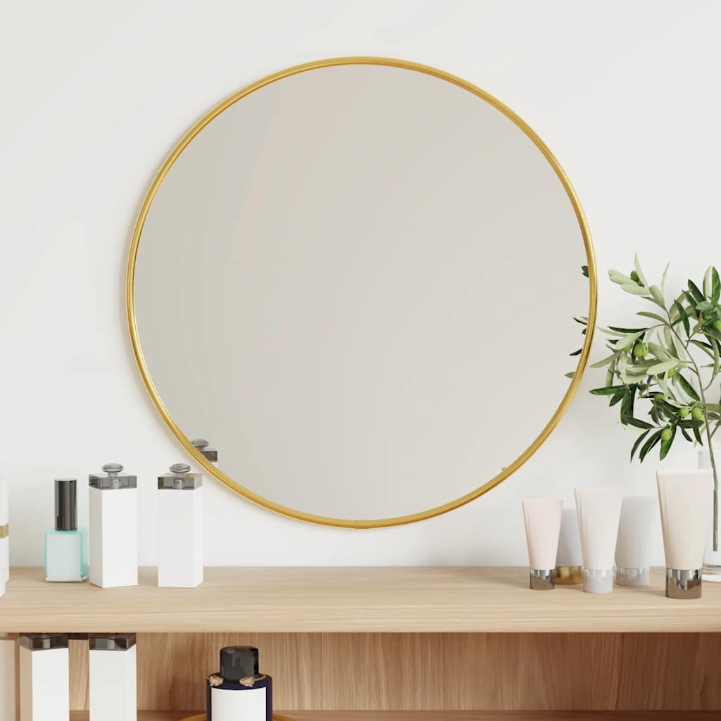 vidaXL Wall Mirror Gold Ç? 40 cm Round