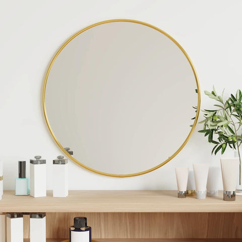 vidaXL Wall Mirror Gold Ç? 40 cm Round