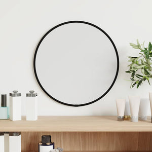 vidaXL Wall Mirror Black Ç? 30 cm Round