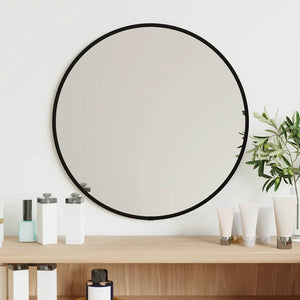 vidaXL Wall Mirror Black Ç? 40 cm Round