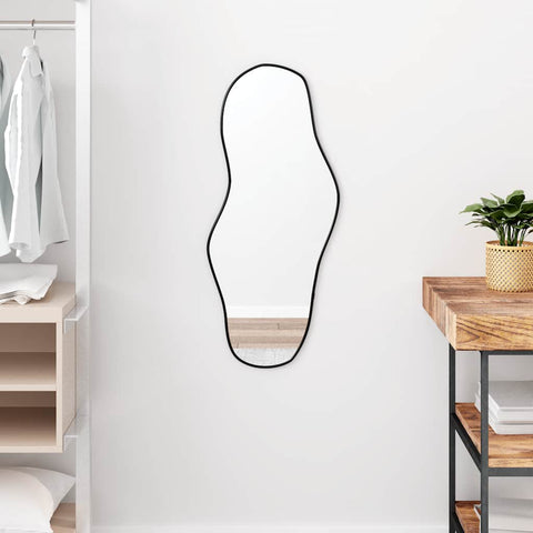 vidaXL Wall Mirror Black 80x35 cm