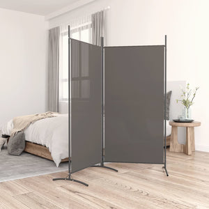 vidaXL 2-Panel Room Divider Anthracite 175x180 cm Fabric