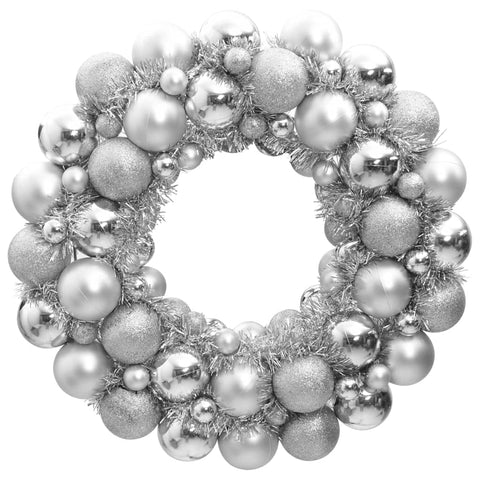 vidaXL Christmas Wreath Silver 45 cm Polystyrene