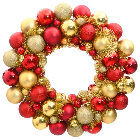 vidaXL Christmas Wreath Red and Gold 45 cm Polystyrene