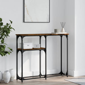 vidaXL Console Table Smoked Oak 90x22.5x75 cm Engineered Wood