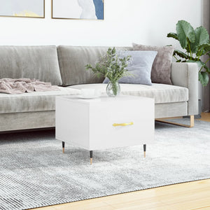 vidaXL Coffee Table High Gloss White 50x50x40 cm Engineered Wood