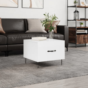 vidaXL Coffee Table High Gloss White 50x50x40 cm Engineered Wood