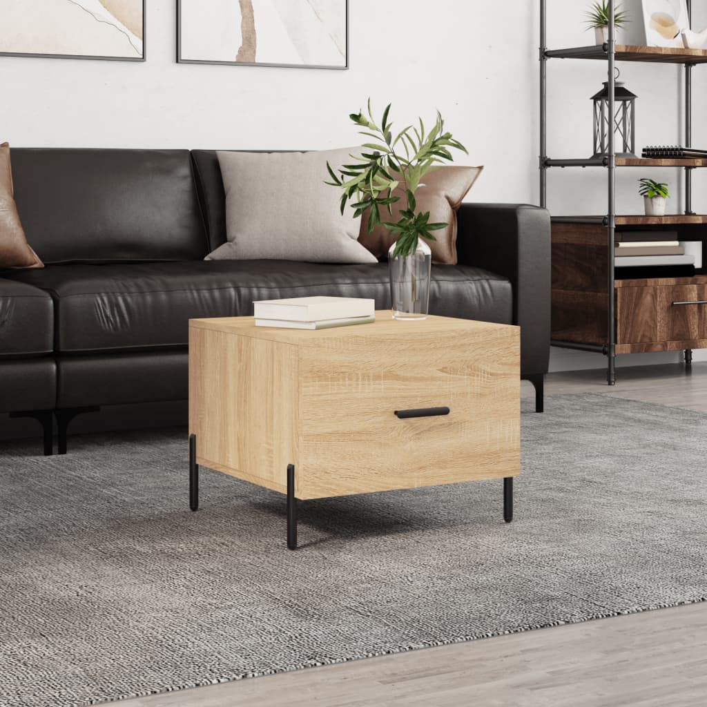 vidaXL Coffee Table Sonoma Oak 50x50x40 cm Engineered Wood