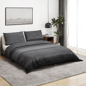 vidaXL Duvet Cover Set Dark Grey 140x200 cm Cotton