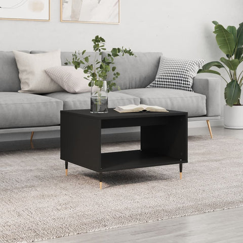 vidaXL Coffee Table Black 60x50x40 cm Engineered Wood