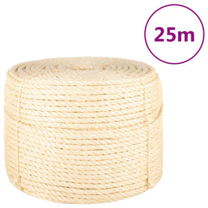 vidaXL Rope 100% Sisal 10 mm 25 m