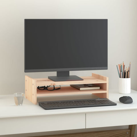 vidaXL Monitor Stand 50x27x15 cm Solid Wood Pine