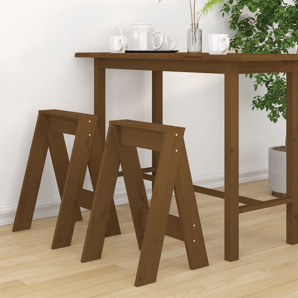 vidaXL Stools 2 pcs Honey Brown 40x40x60 cm Solid Wood Pine