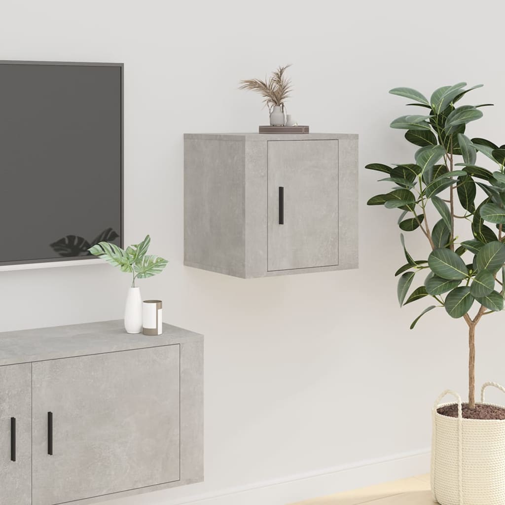 vidaXL Wall Mounted TV Cabinet Concrete Grey 40x34,5x40 cm