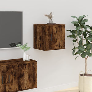 vidaXL Wall Mounted TV Cabinet Smoked Oak 40x34,5x40 cm