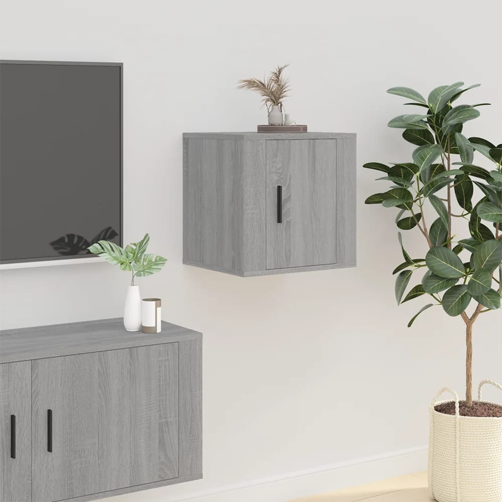 vidaXL Wall Mounted TV Cabinet Grey Sonoma 40x34,5x40 cm