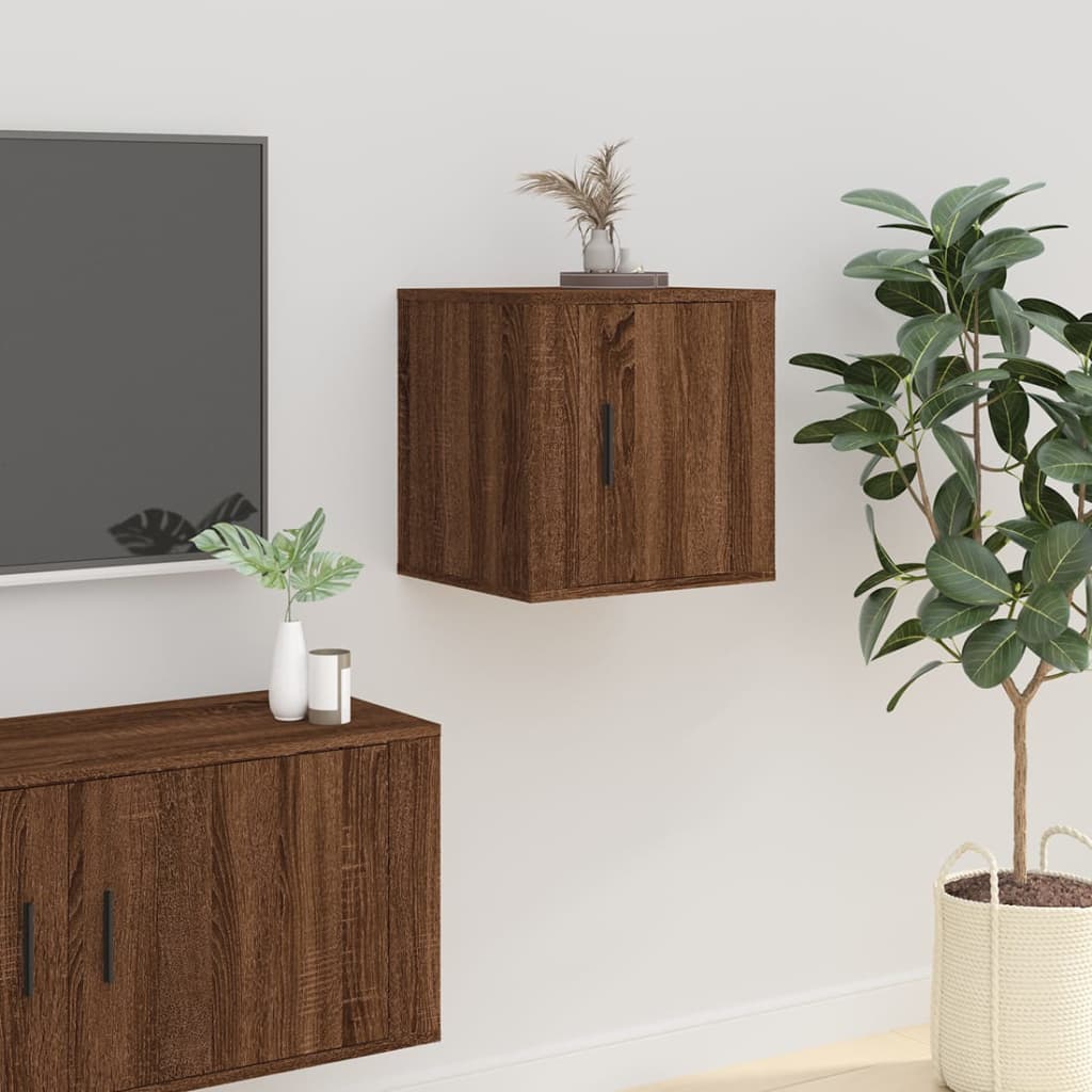 vidaXL Wall Mounted TV Cabinet Brown Oak 40x34,5x40 cm