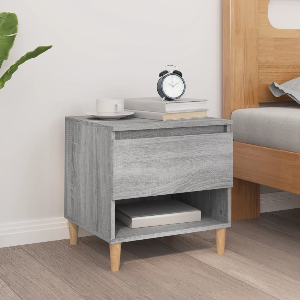 vidaXL Bedside Table Grey Sonoma 50x46x50 Engineered Wood