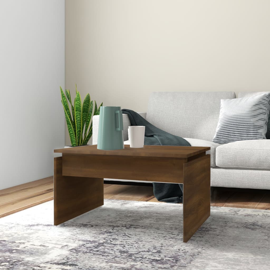 vidaXL Coffee Table Brown Oak 68x50x38 cm Engineered Wood