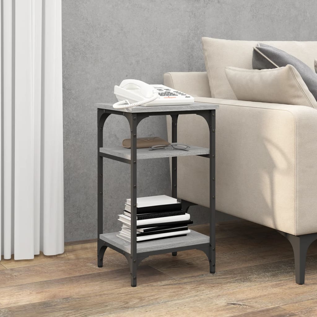 vidaXL Side Table Grey Sonoma 35x30x60 cm Engineered Wood