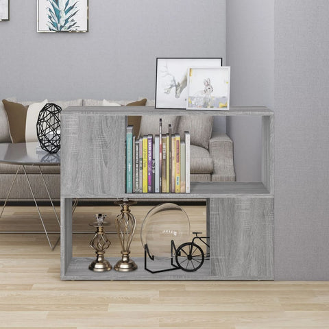 vidaXL Book Cabinet/Room Divider Grey Sonoma 80x24x63 cm