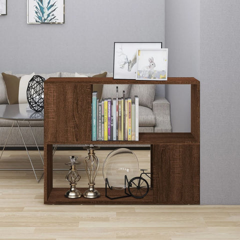 vidaXL Book Cabinet/Room Divider Brown Oak 80x24x63 cm