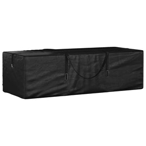 vidaXL Garden Cushion Storage Bag Black 135x40x55 cm Polyethylene