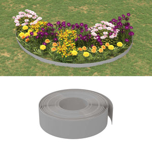 vidaXL Garden Edging Grey 10 m 15 cm Polyethylene